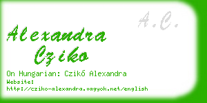 alexandra cziko business card